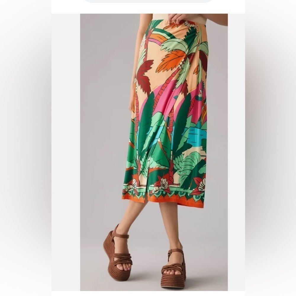 Anthropologie Farm Rio Printed Wrap Skirt Excellent Condition